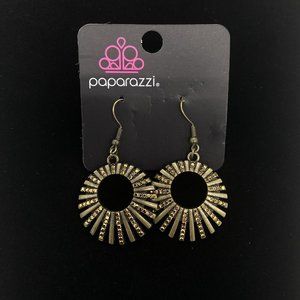 Paparazzi Fashion Jewelry Rebel Resplendence Brass Hook Earrings